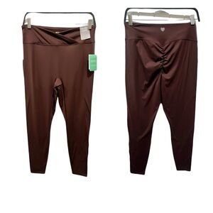 Active Uplift Scrunch Leggings Brown Large